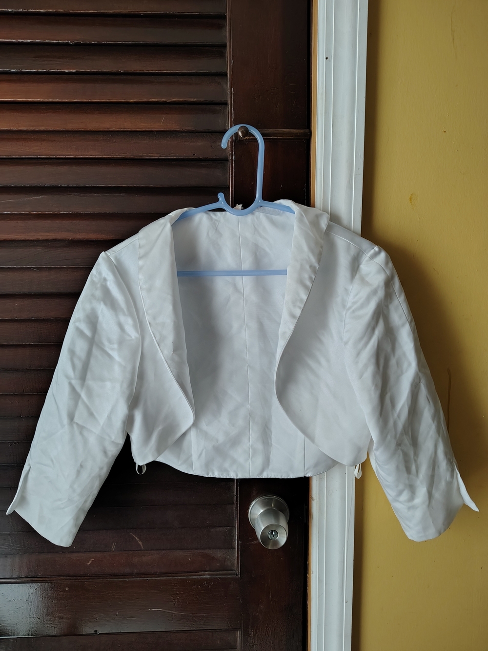 White Cropped Women's Bolero Jacket - Classic Short Coat